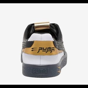 Puma Clyde Speed Tribe. Black/Gold and White